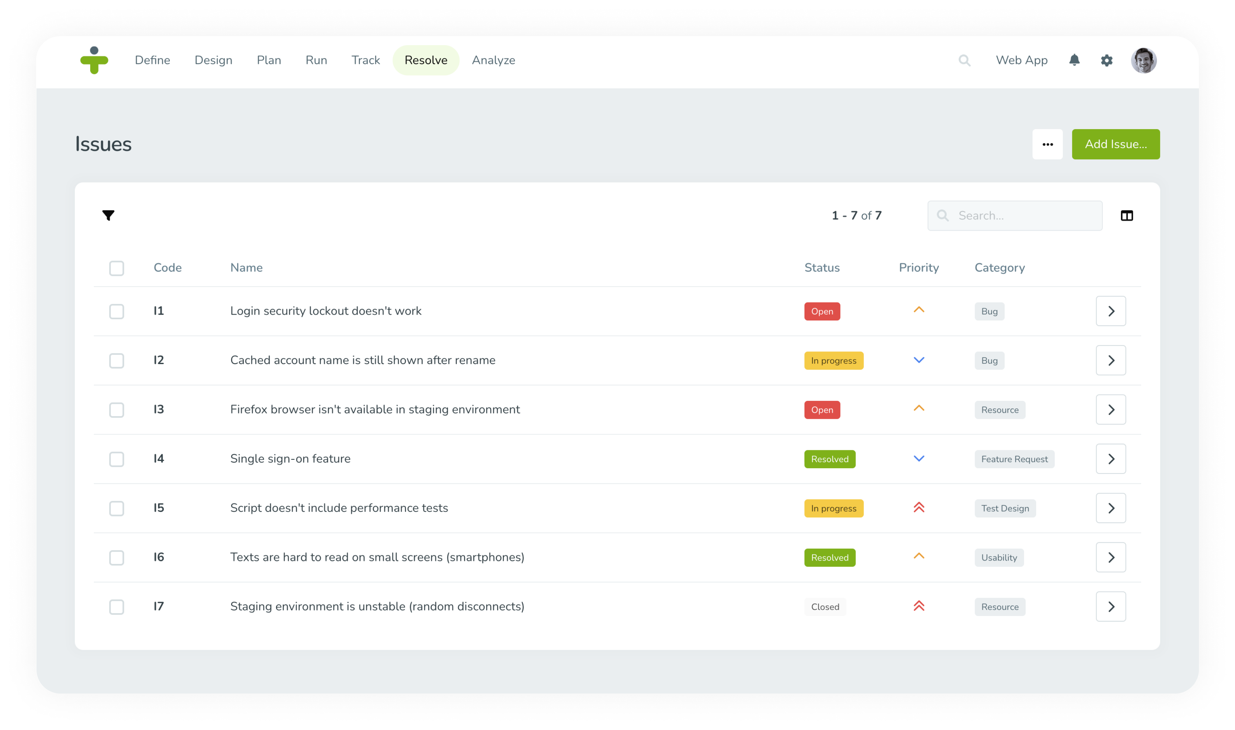 screenshot of TestMonitor