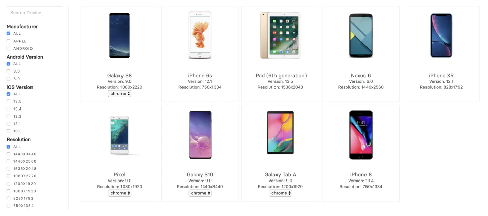 screenshot of TestingBot