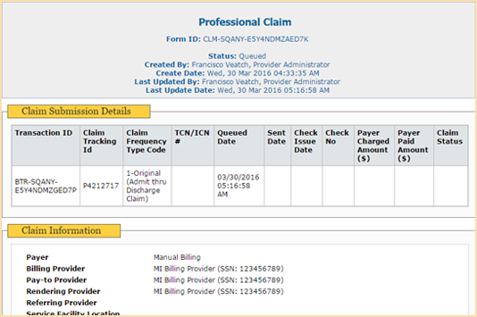 screenshot of Therap