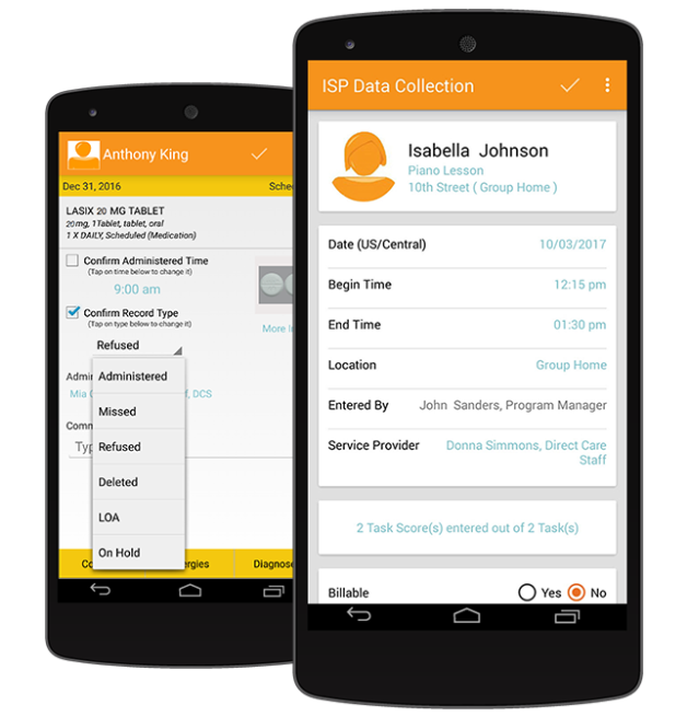 screenshot of Therap