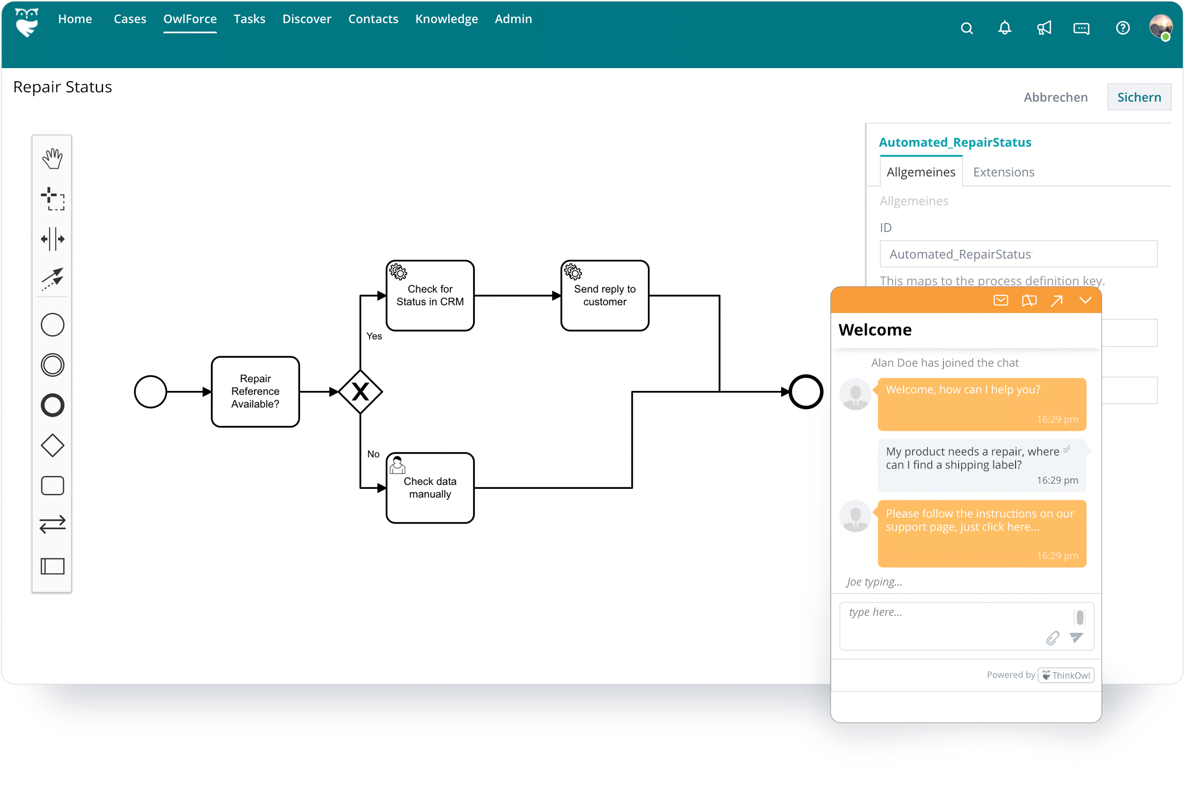 screenshot of ThinkOwl