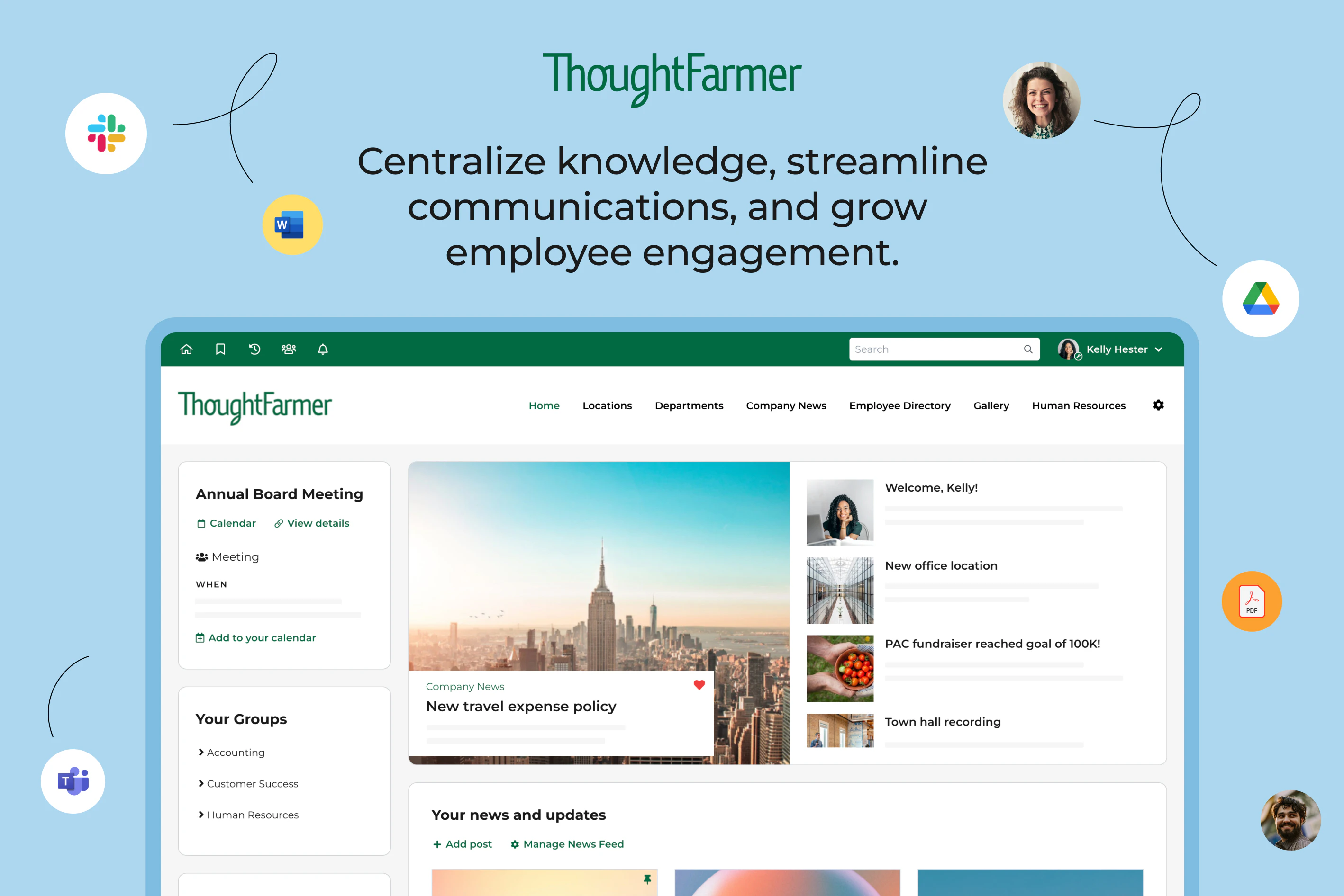 screenshot of ThoughtFarmer