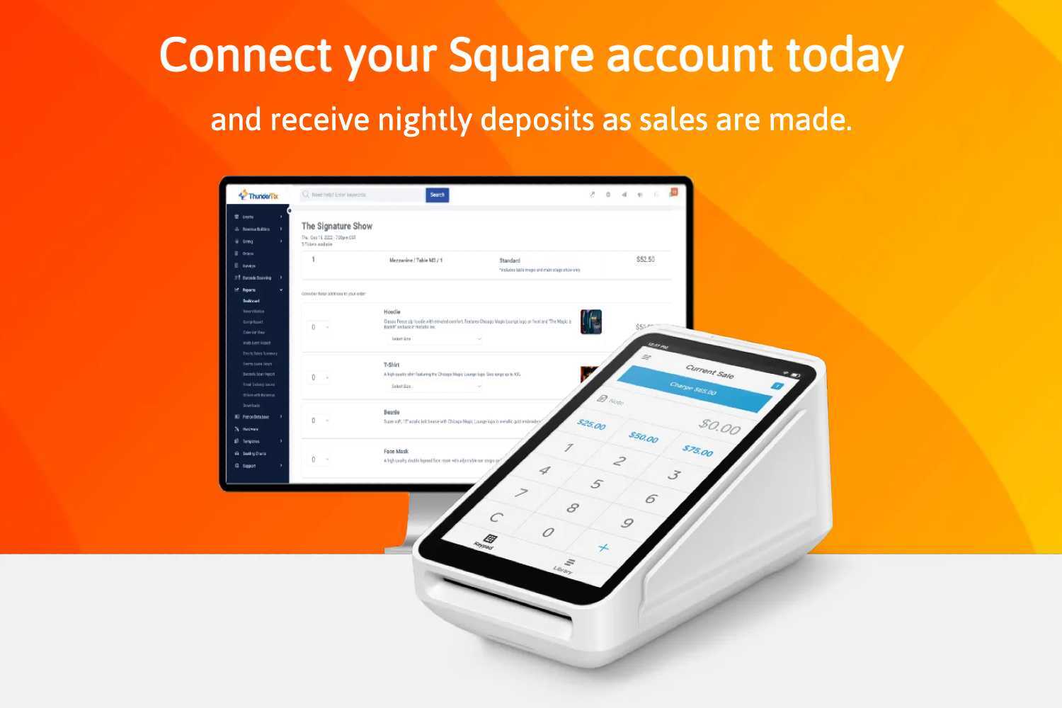 screenshot of ThunderTix