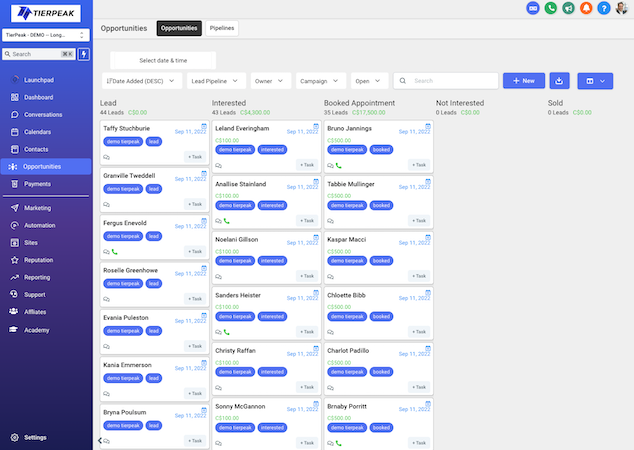 screenshot of TierPeak