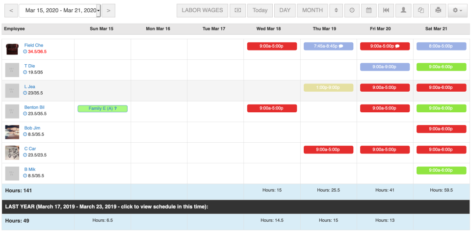 screenshot of TimeWellScheduled
