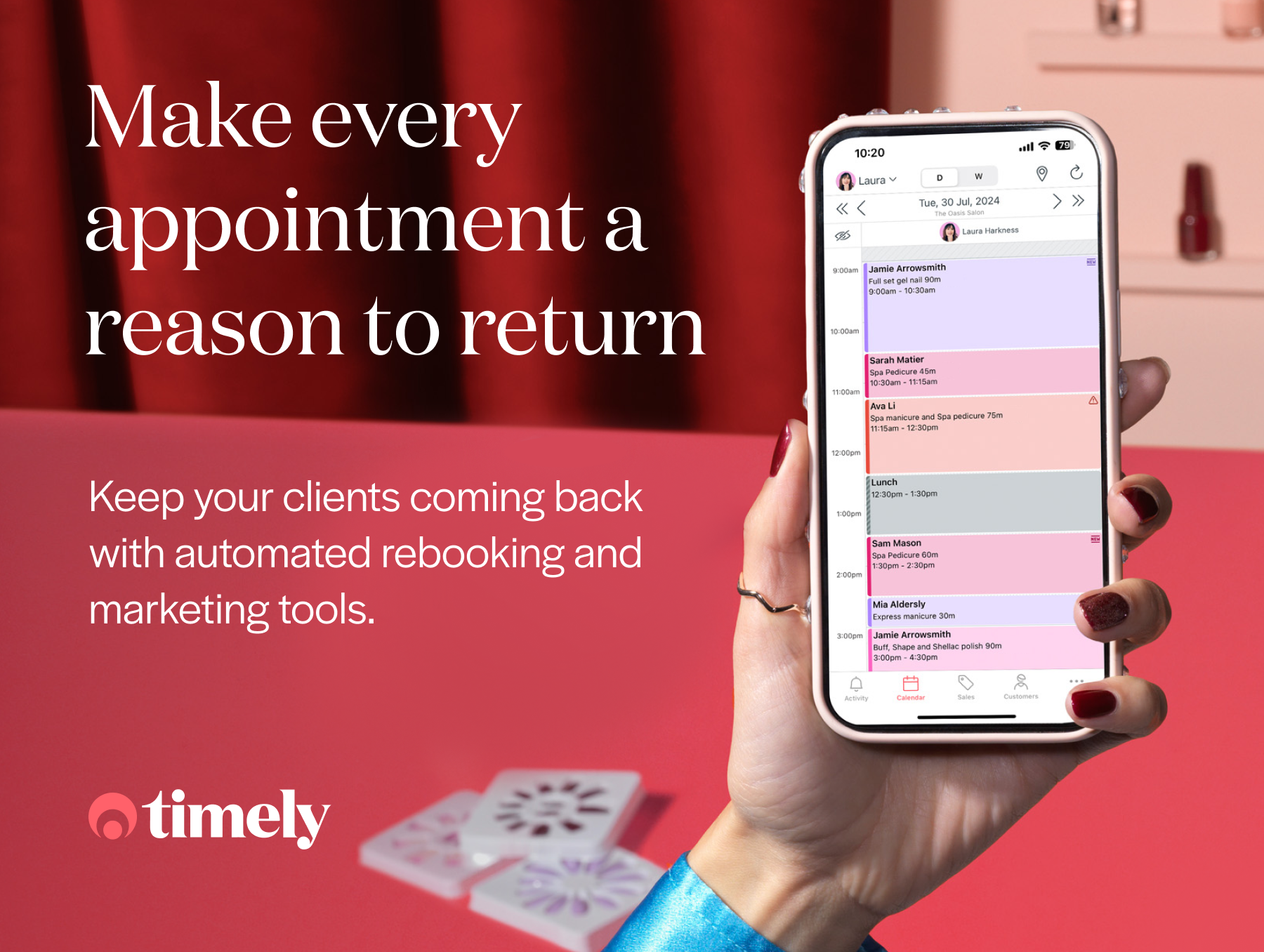 screenshot of Timely