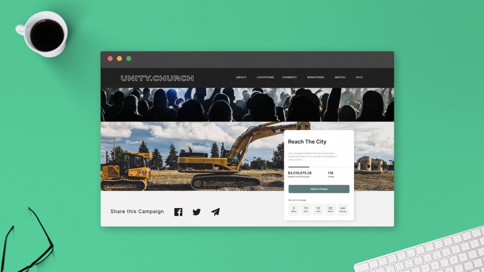 screenshot of Tithe.ly