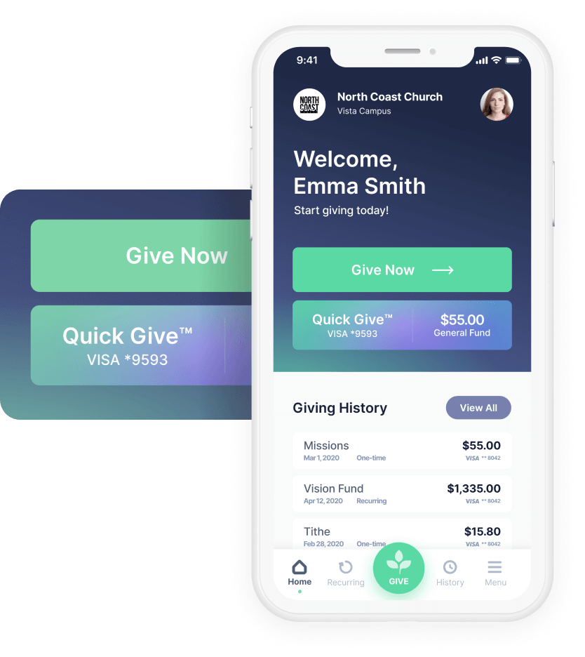 screenshot of Tithe.ly