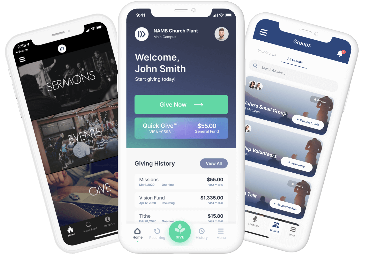 screenshot of Tithe.ly