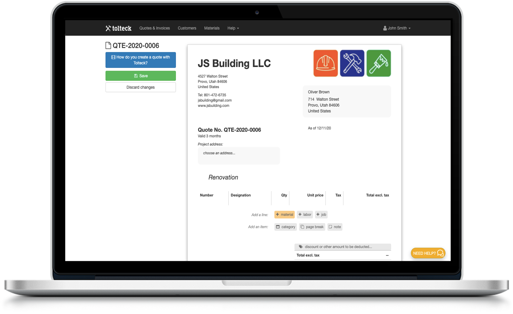 screenshot of Tolteck