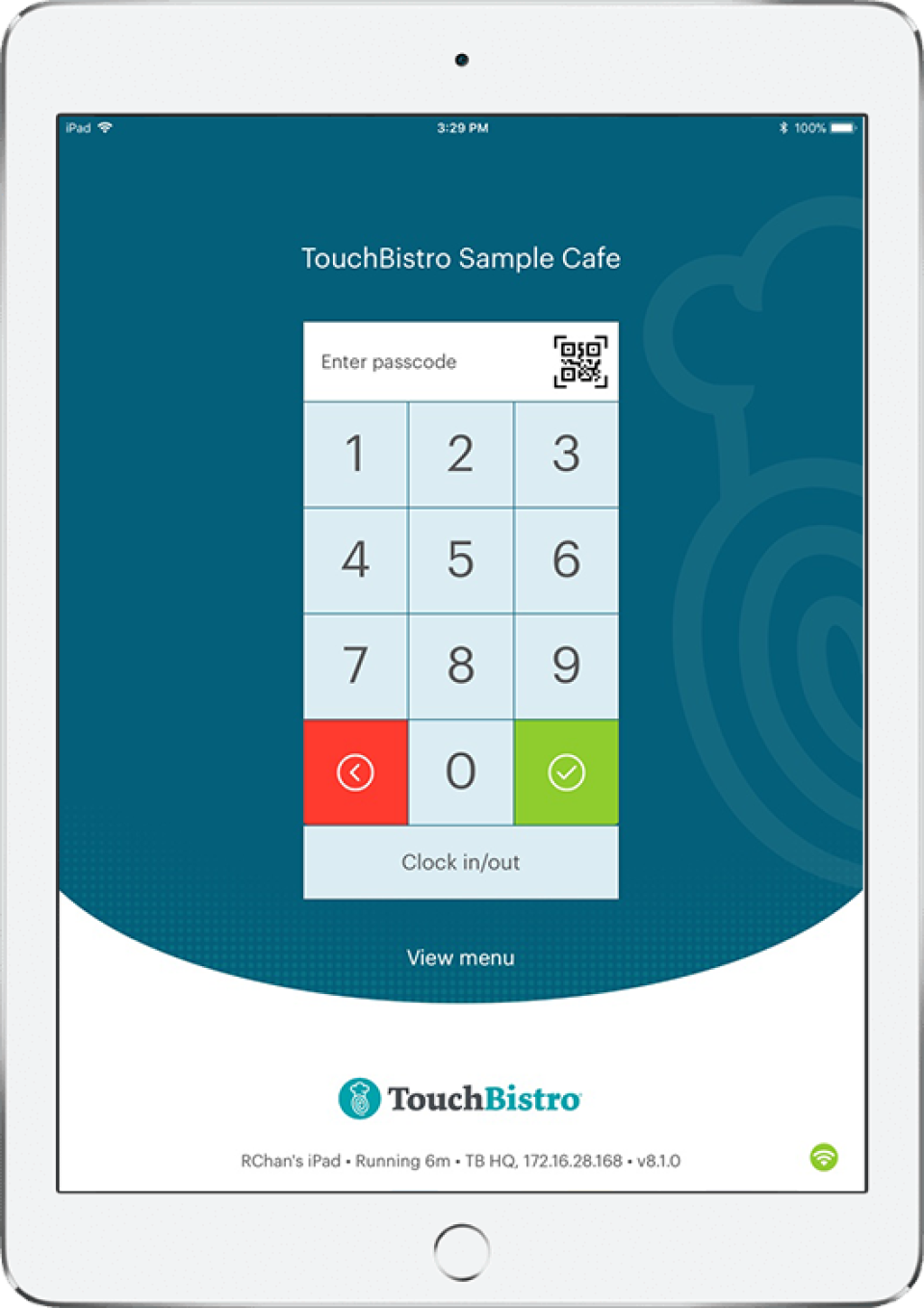 screenshot of TouchBistro