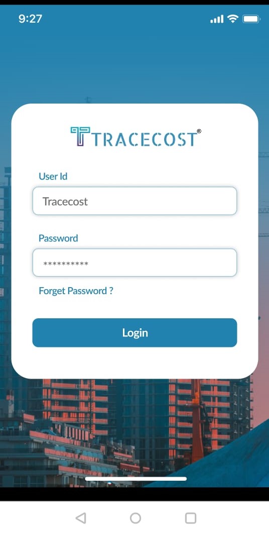 screenshot of Tracecost