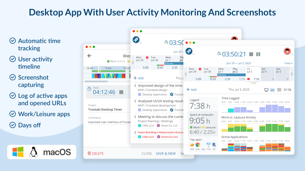 screenshot of Trackabi