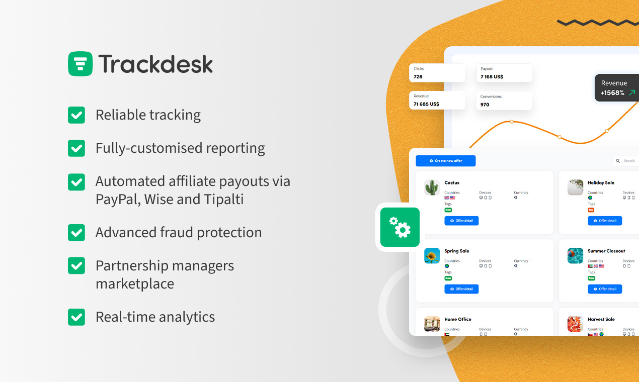 screenshot of Trackdesk