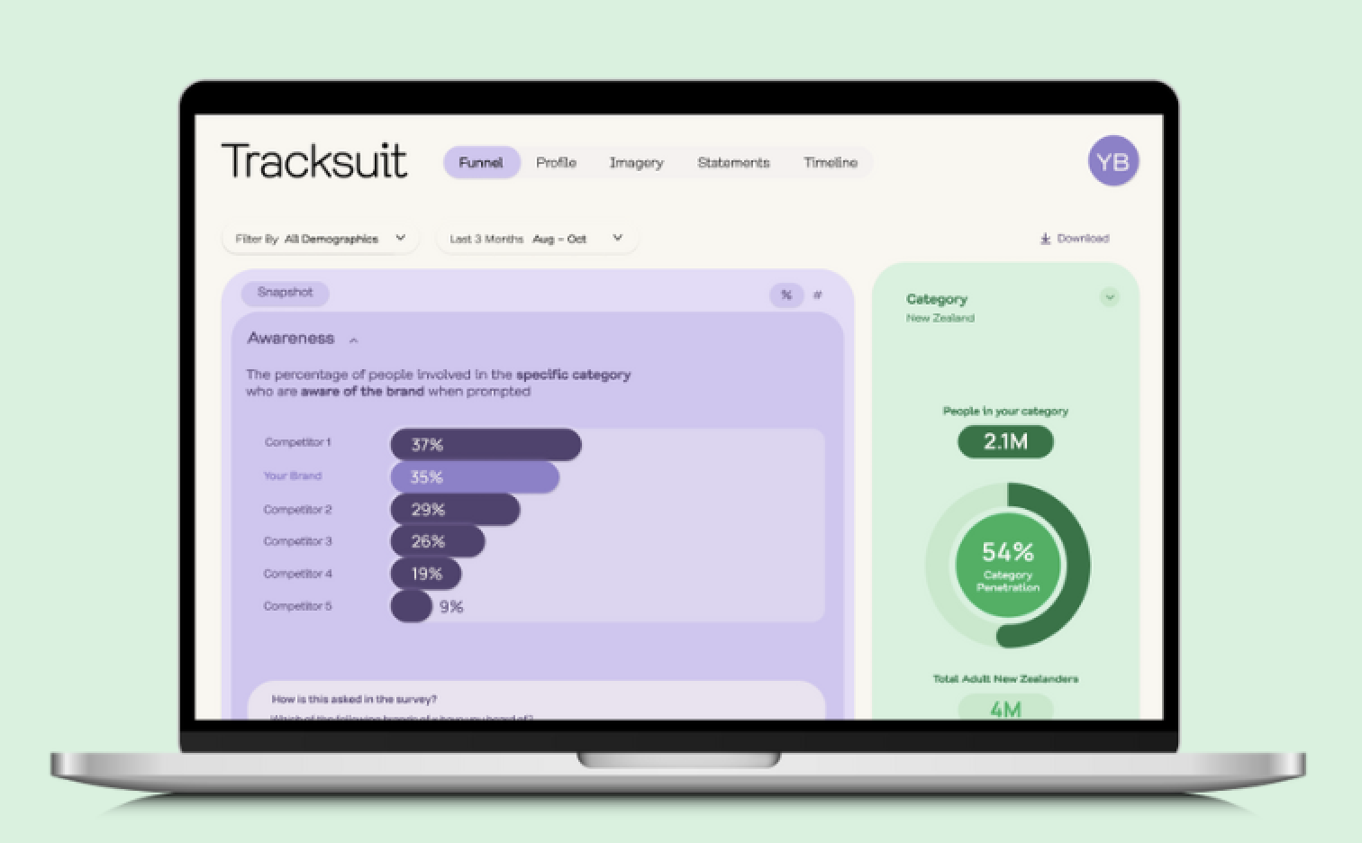 screenshot of Tracksuit