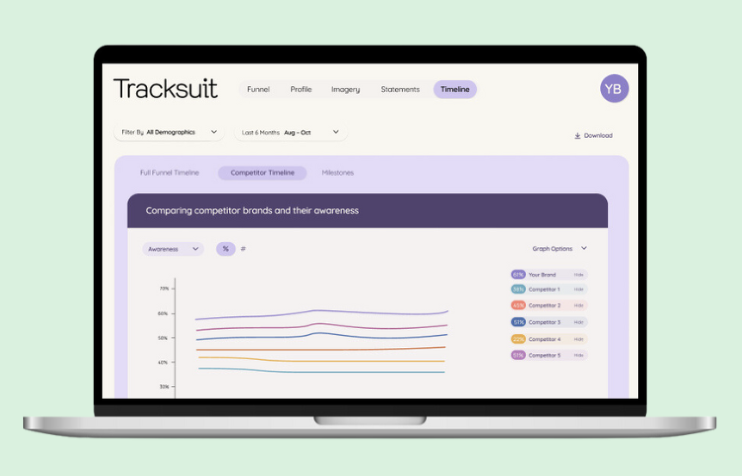 screenshot of Tracksuit