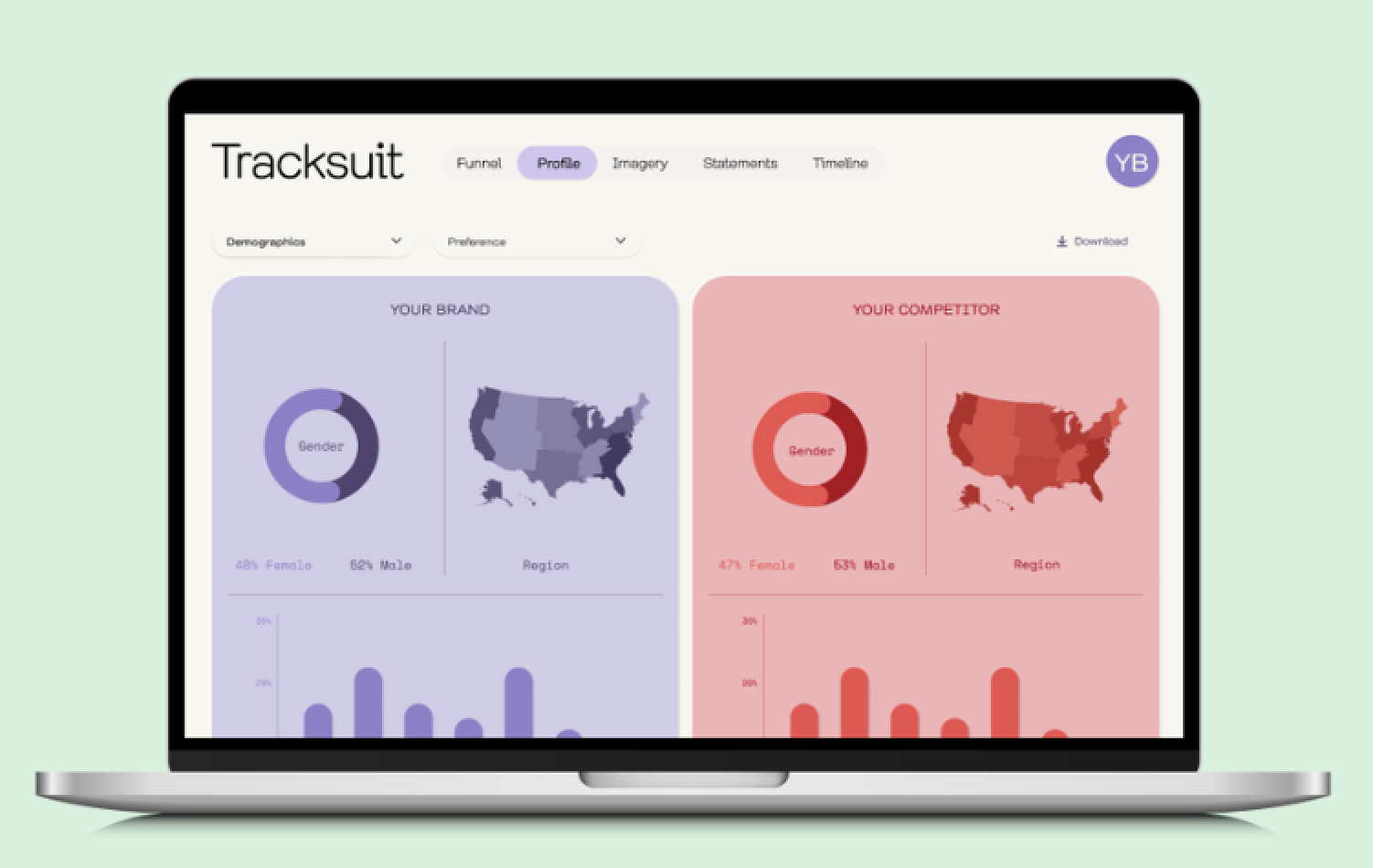 screenshot of Tracksuit