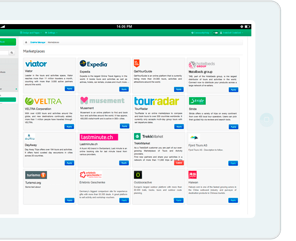 screenshot of TrekkSoft