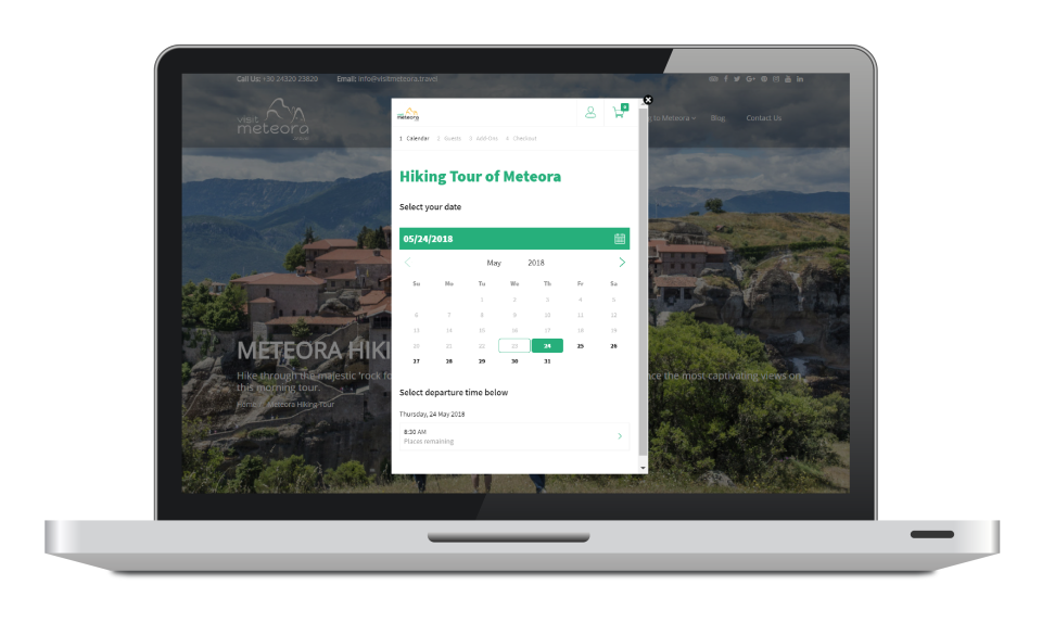 screenshot of TrekkSoft