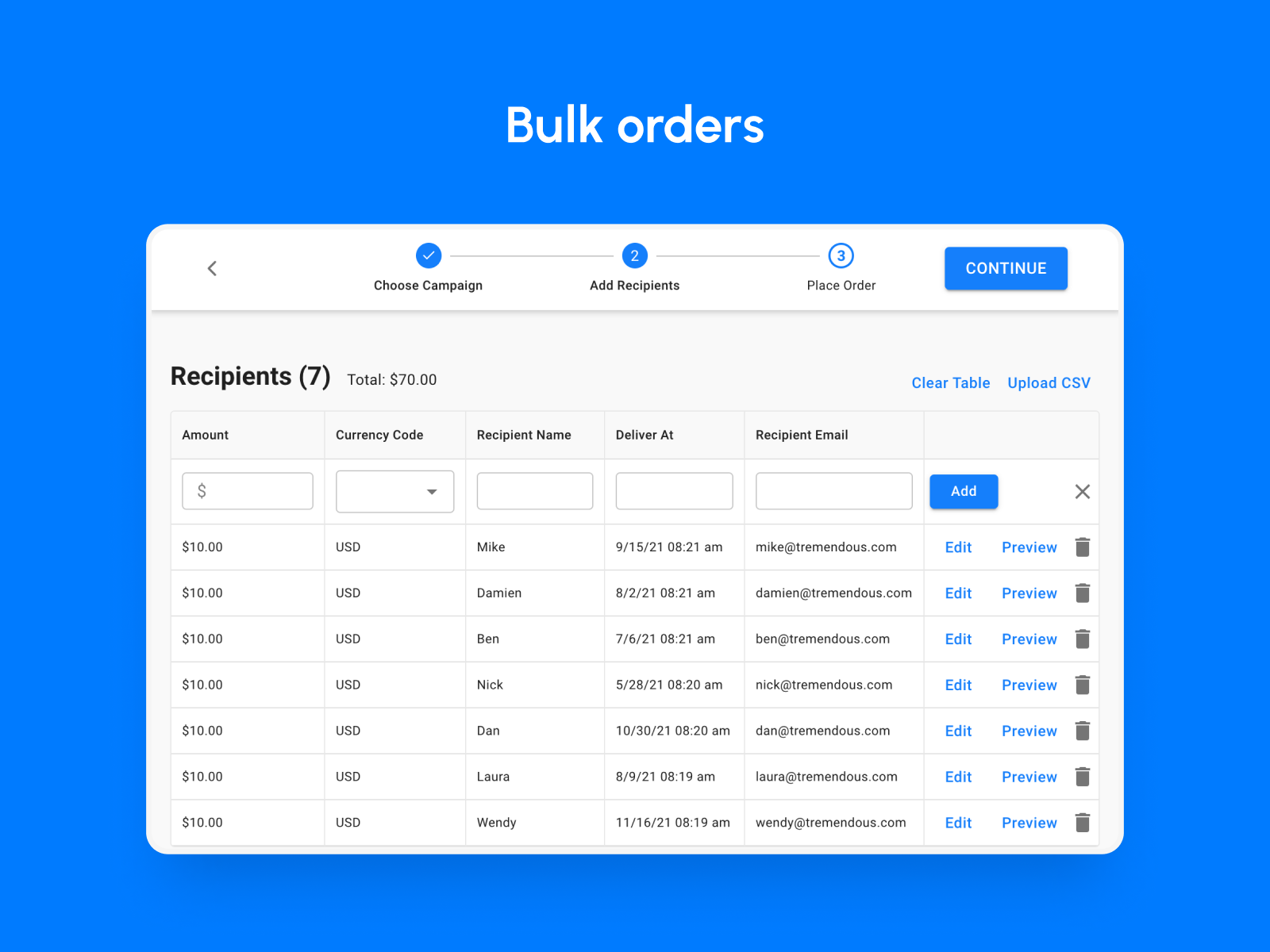 screenshot of Tremendous