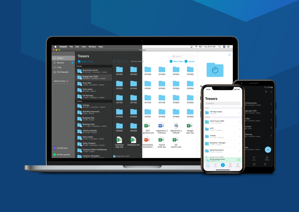 screenshot of Tresorit