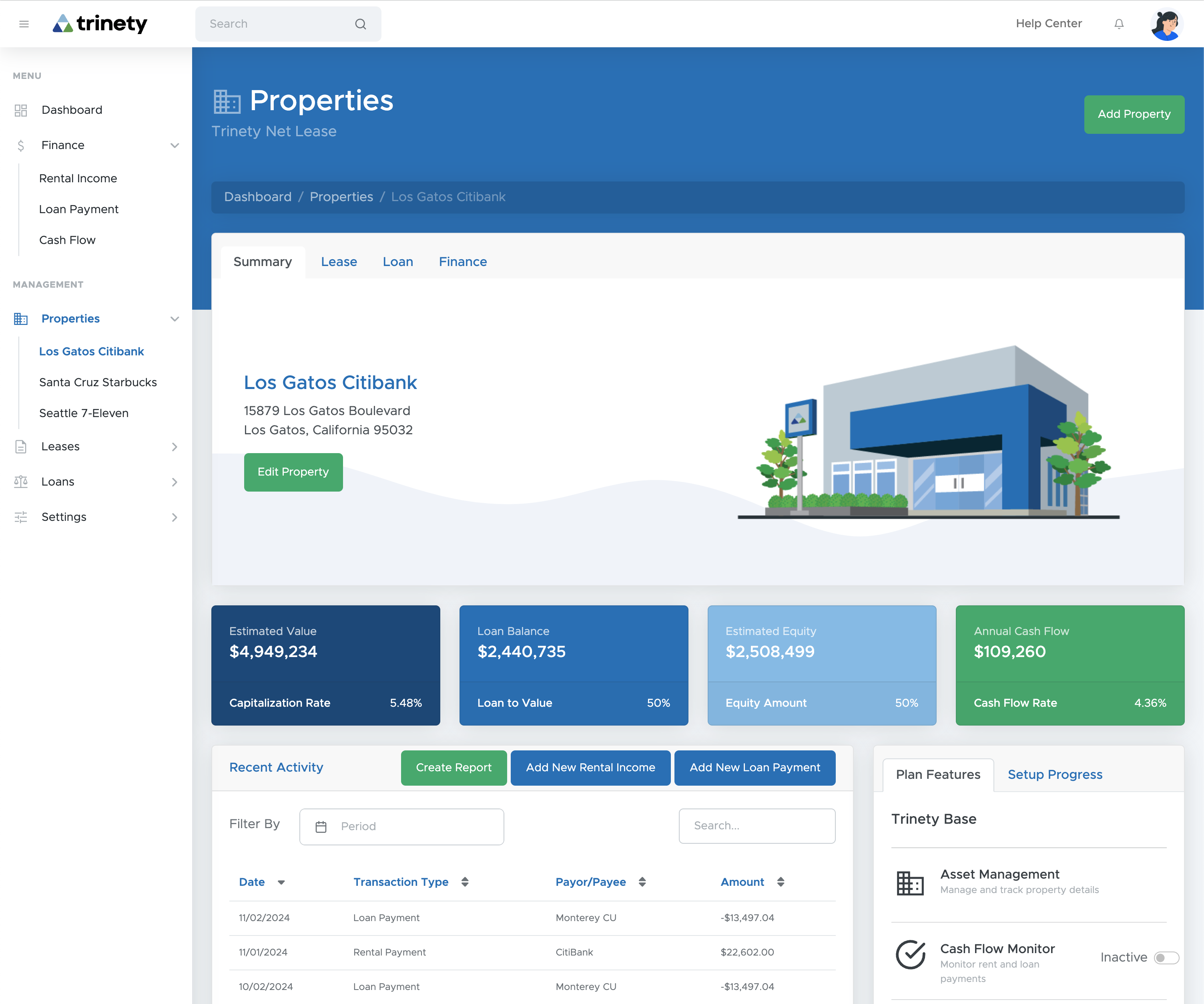 screenshot of Trinety