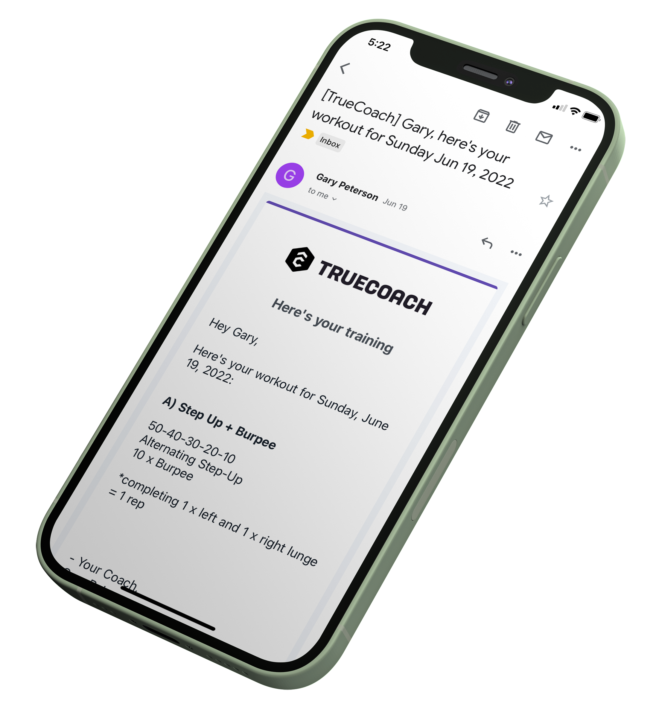 screenshot of TrueCoach