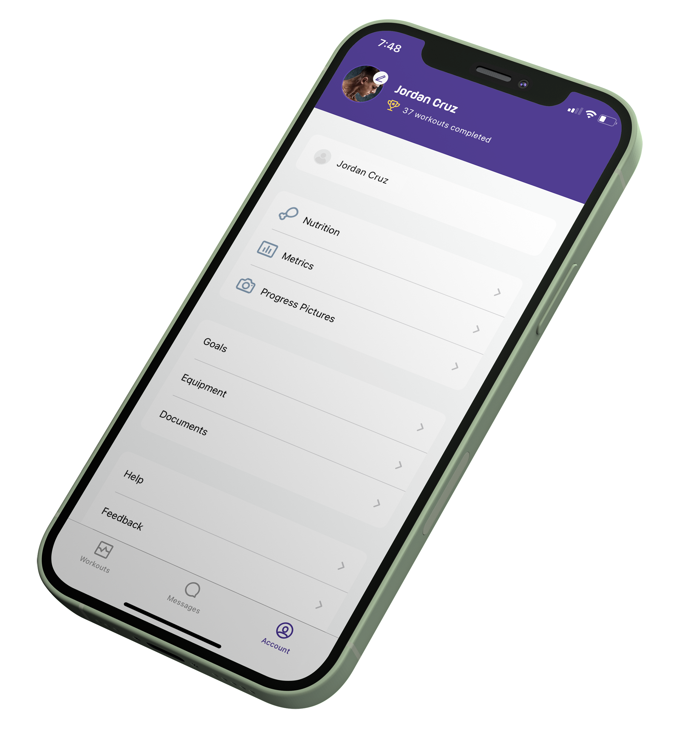 screenshot of TrueCoach