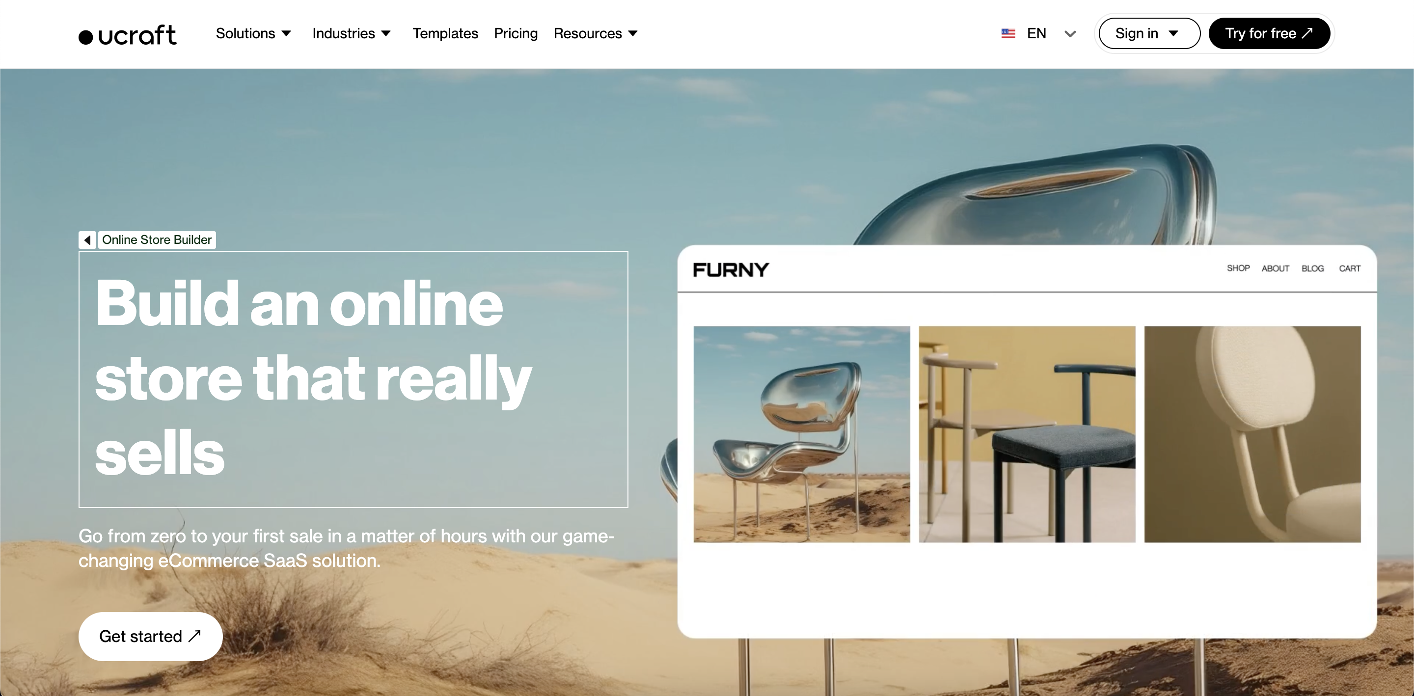 screenshot of Ucraft