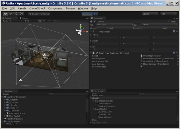 screenshot of Unity