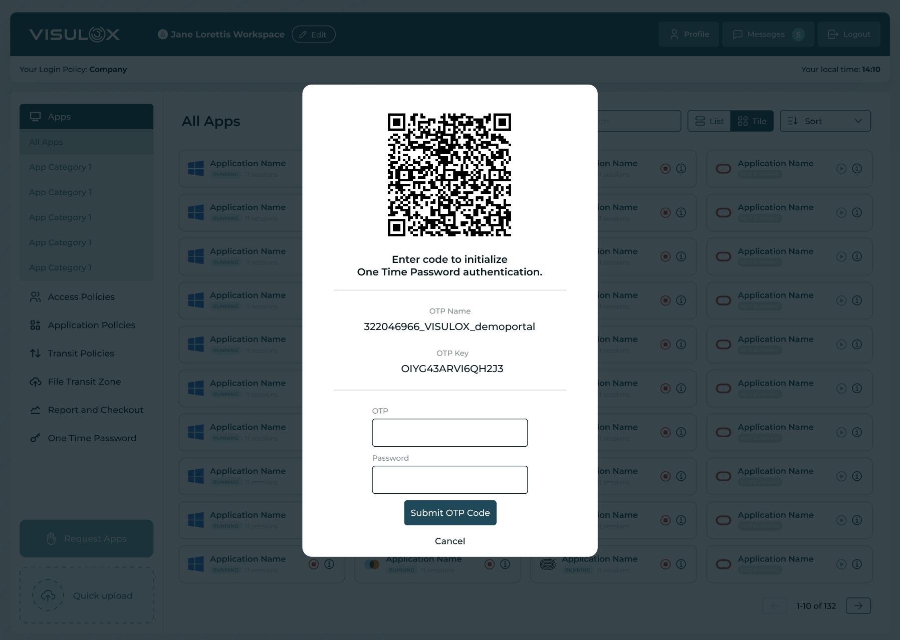 screenshot of VISULOX