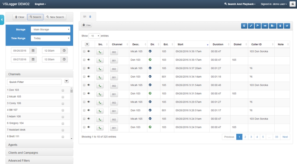 screenshot of VSLogger