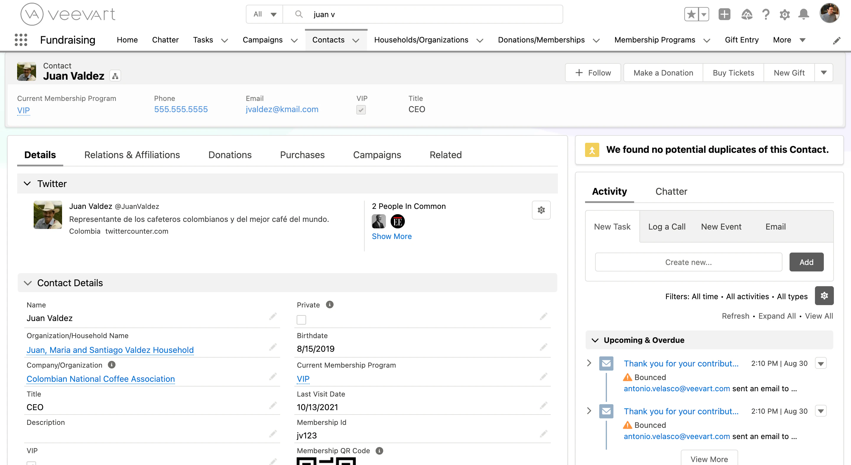 screenshot of Veevart