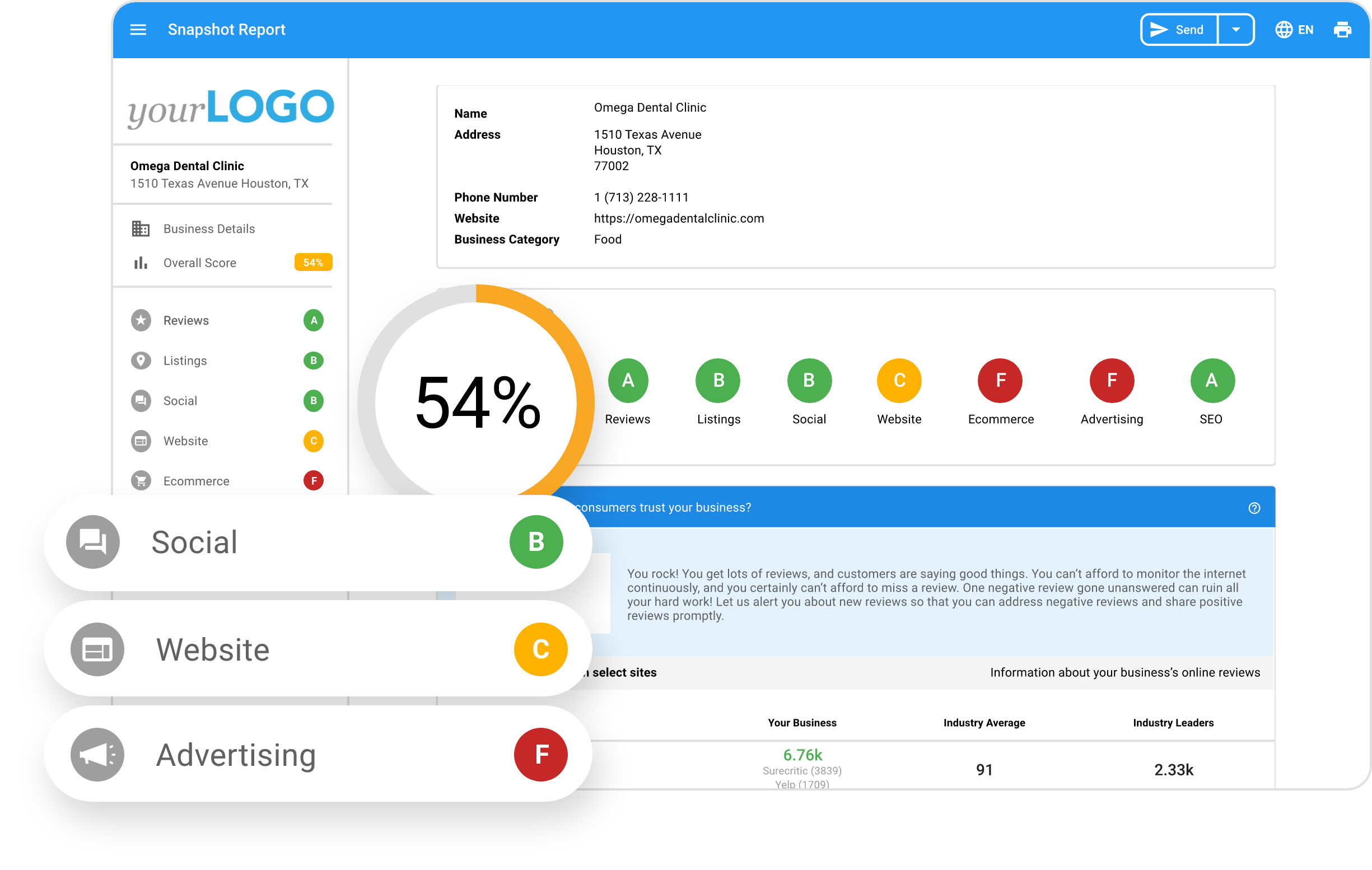 screenshot of Vendasta