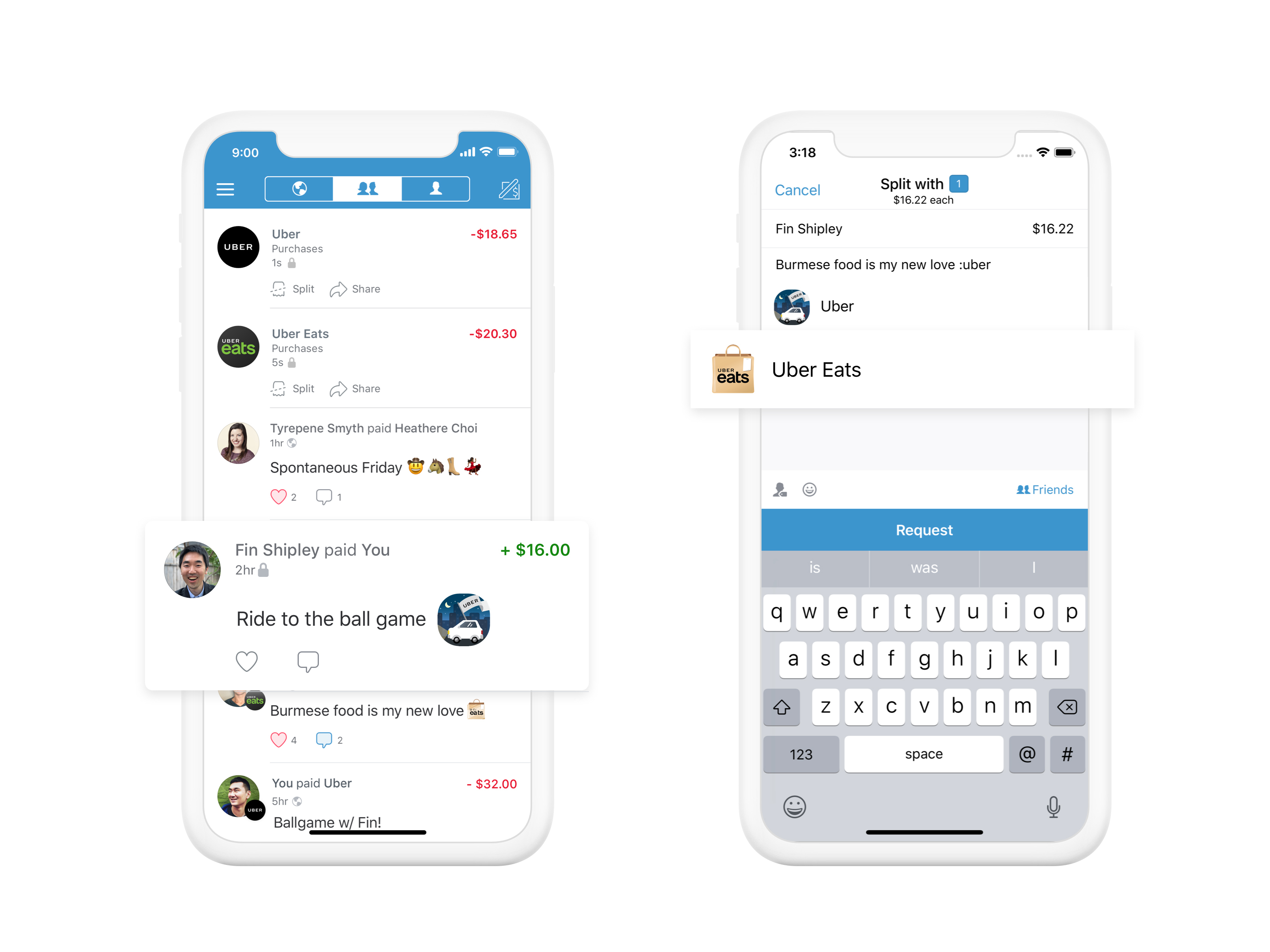 screenshot of Venmo