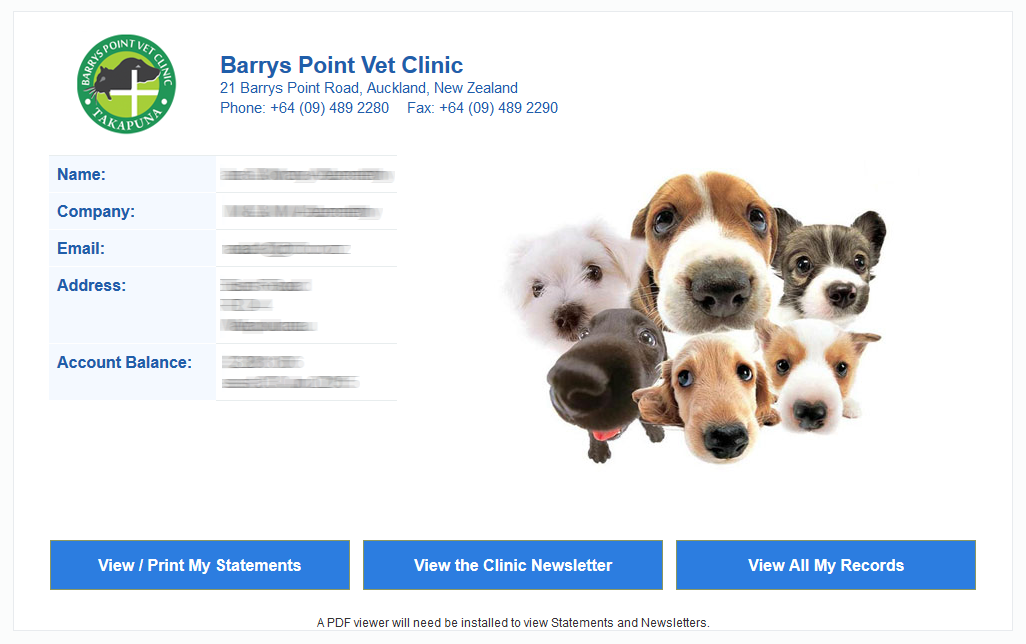 screenshot of VetlinkPRO
