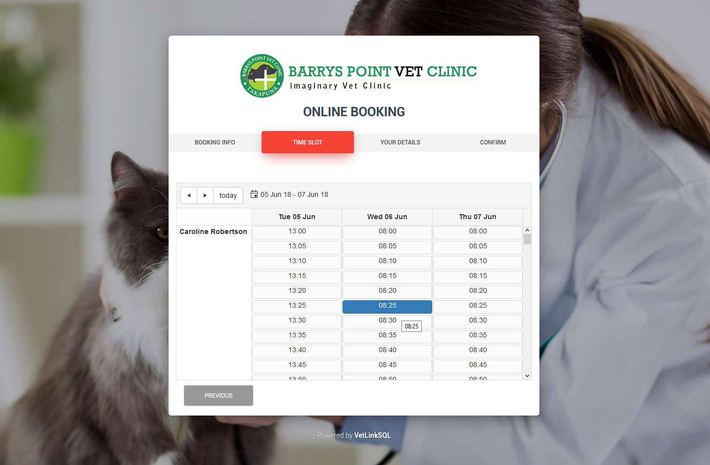 screenshot of VetlinkPRO