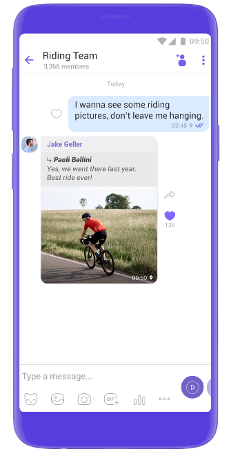 screenshot of Viber