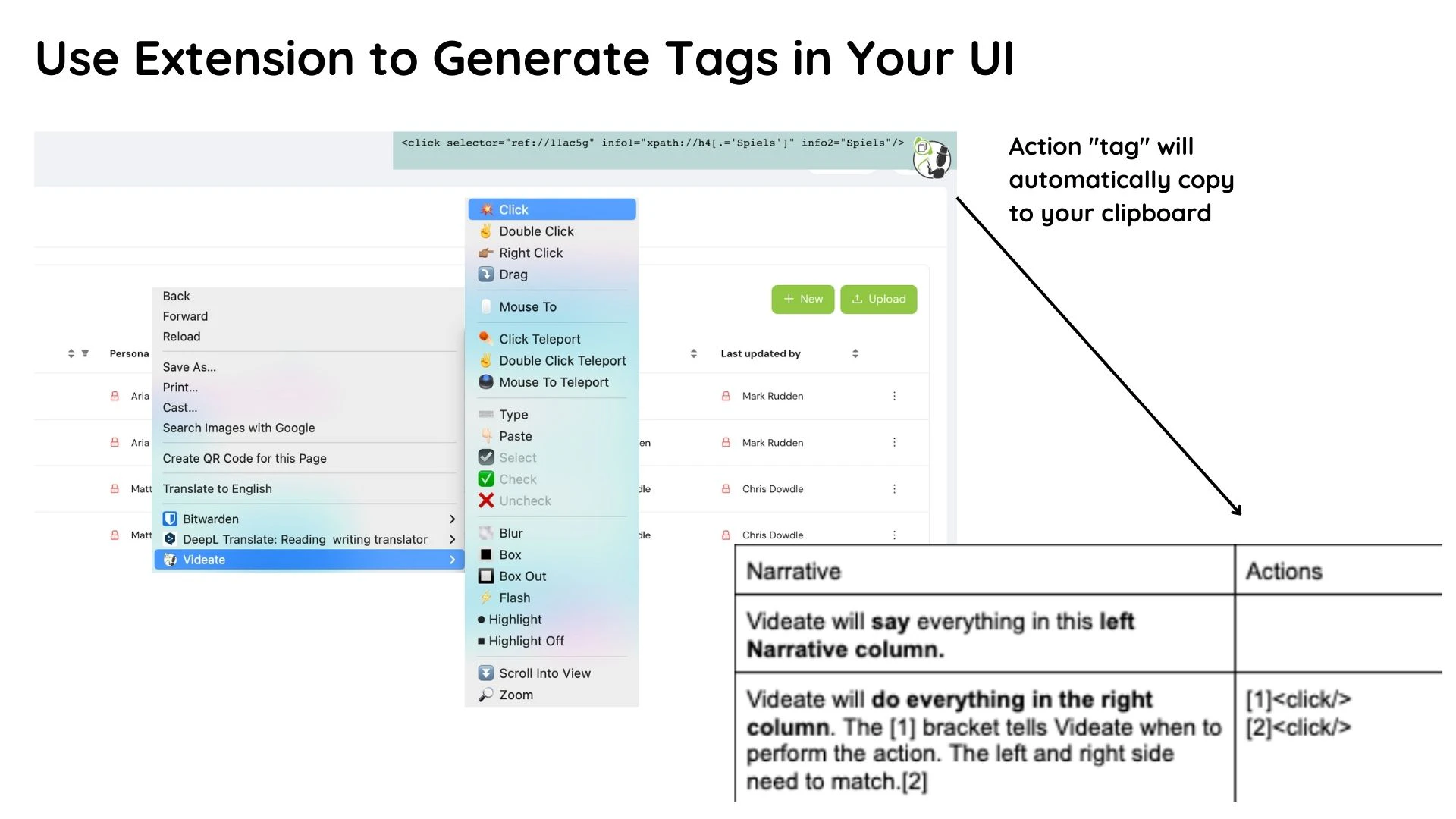 screenshot of Videate
