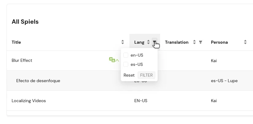 screenshot of Videate