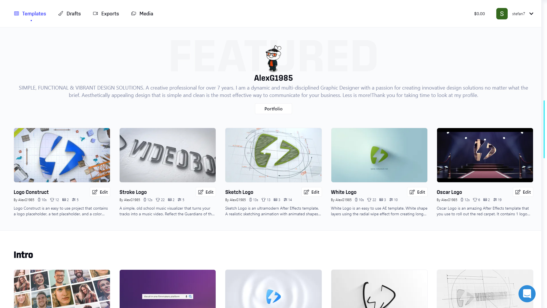 screenshot of Videobolt