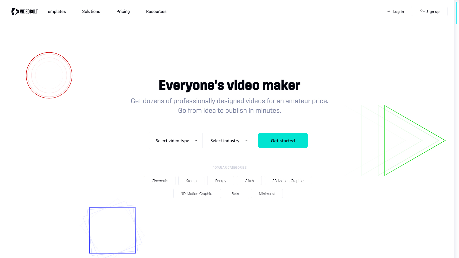 screenshot of Videobolt