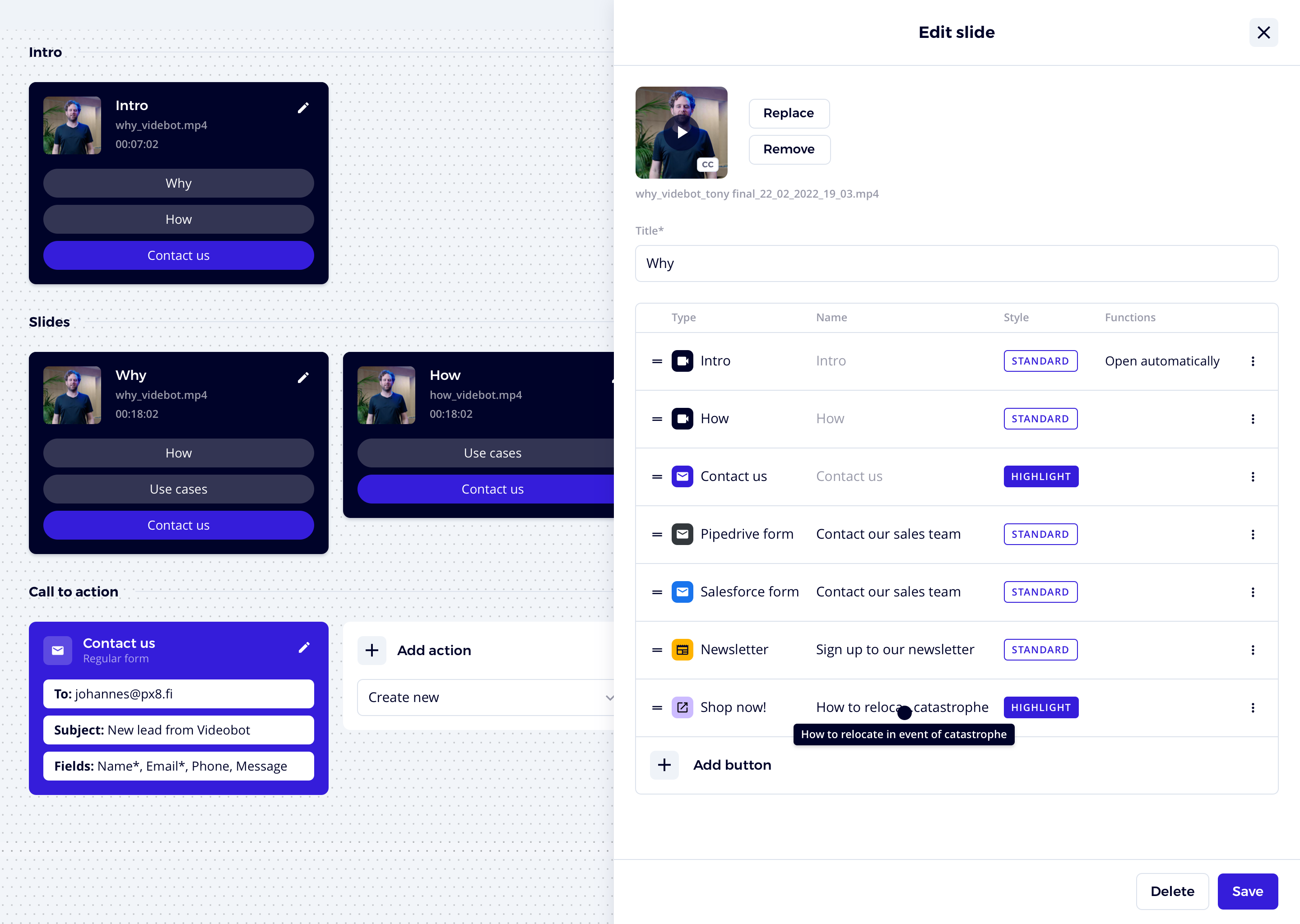 screenshot of Videobot
