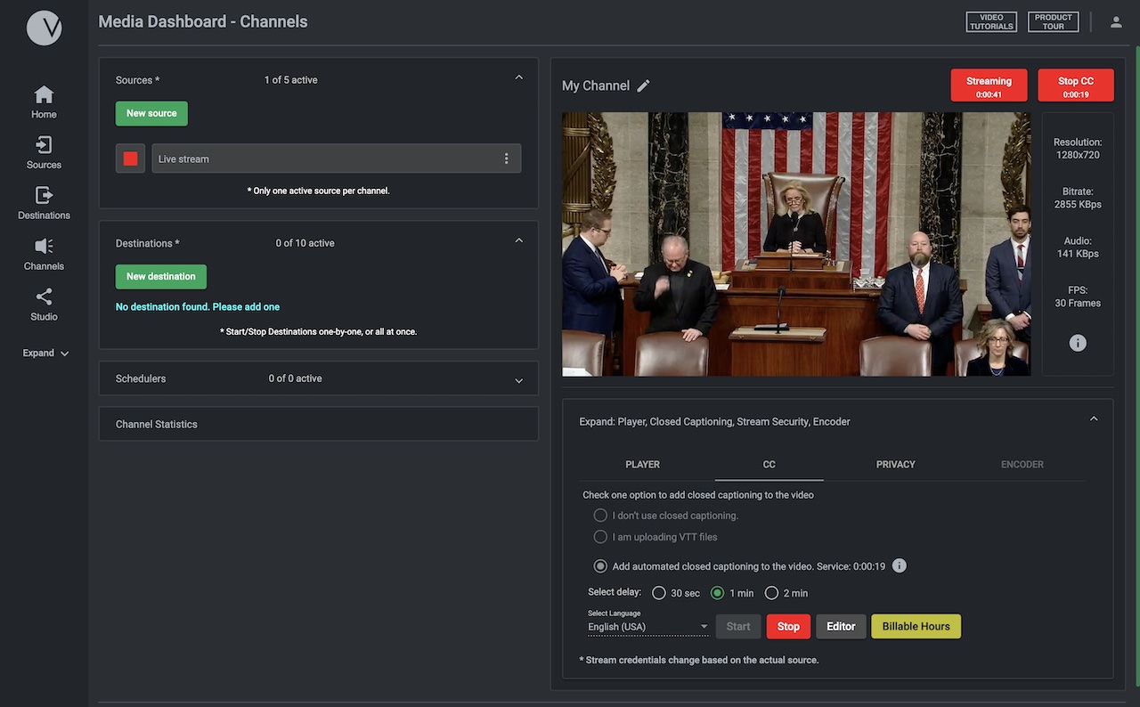 screenshot of Videolinq