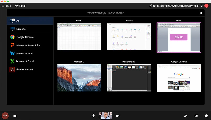screenshot of VidyoConnect