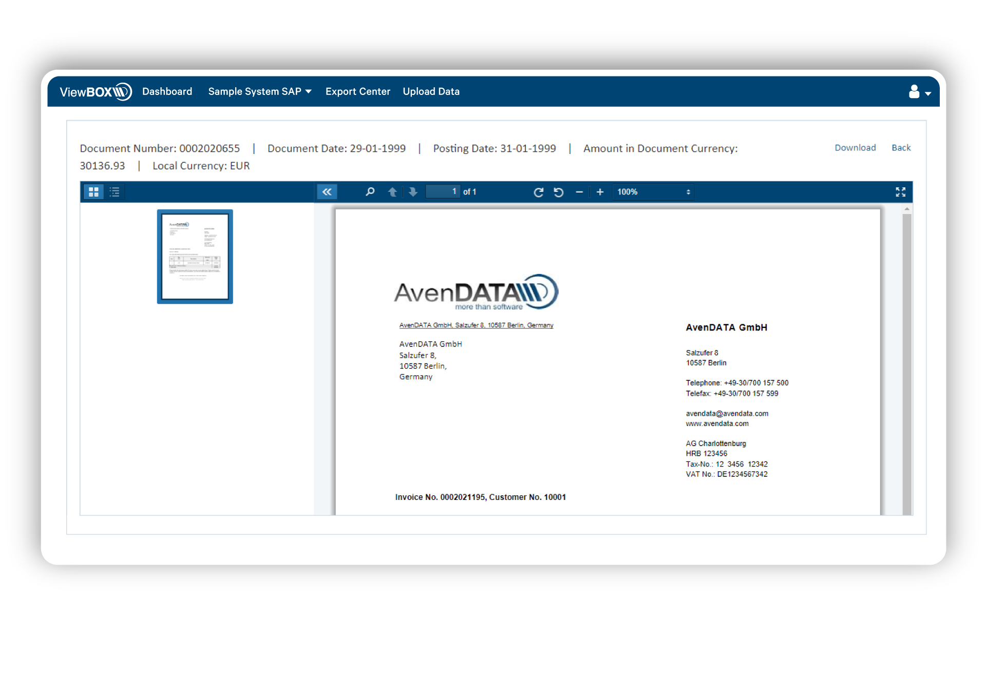 screenshot of ViewBox
