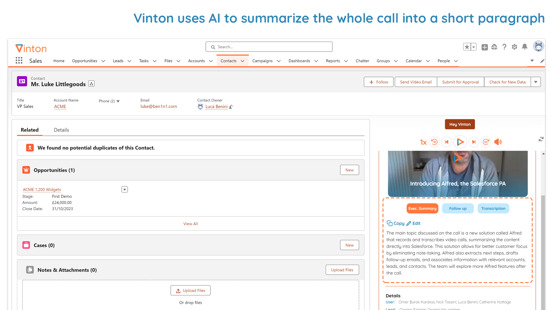 screenshot of Vinton