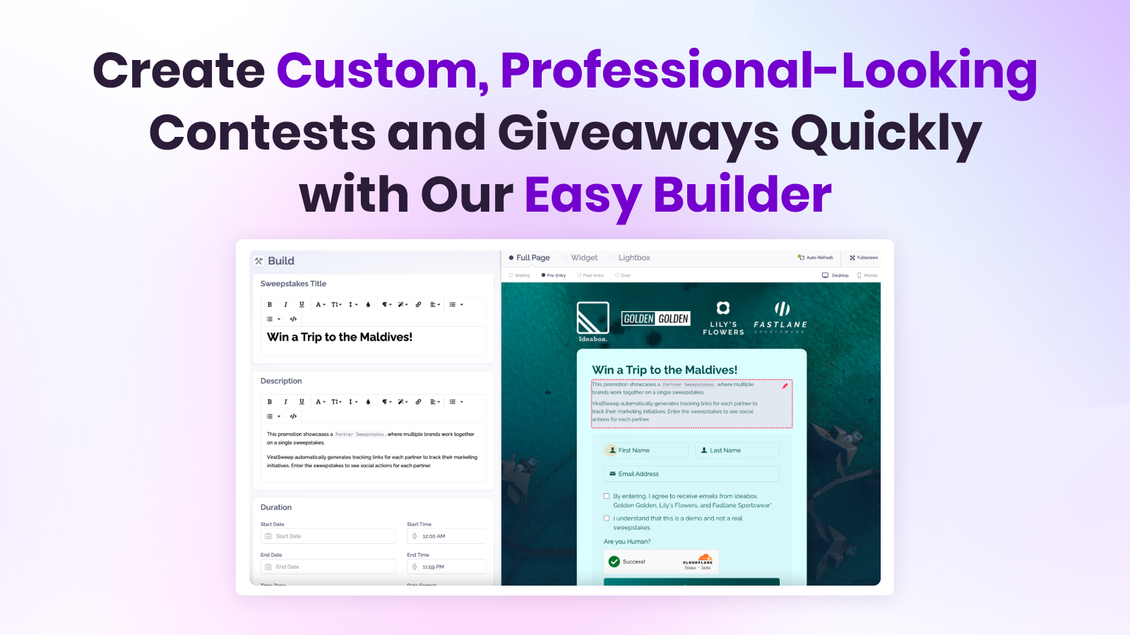 screenshot of ViralSweep