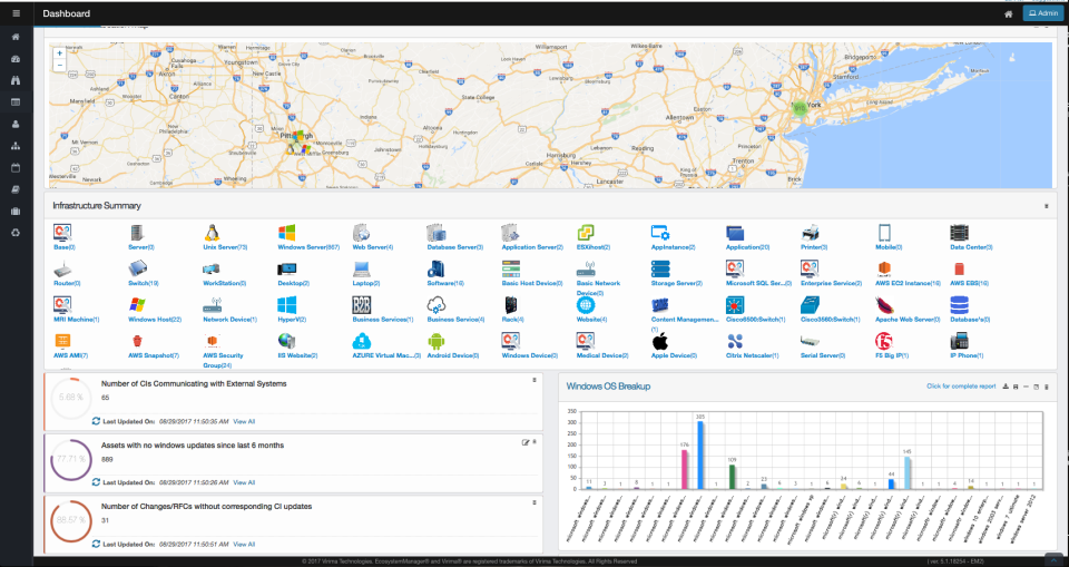 screenshot of Virima