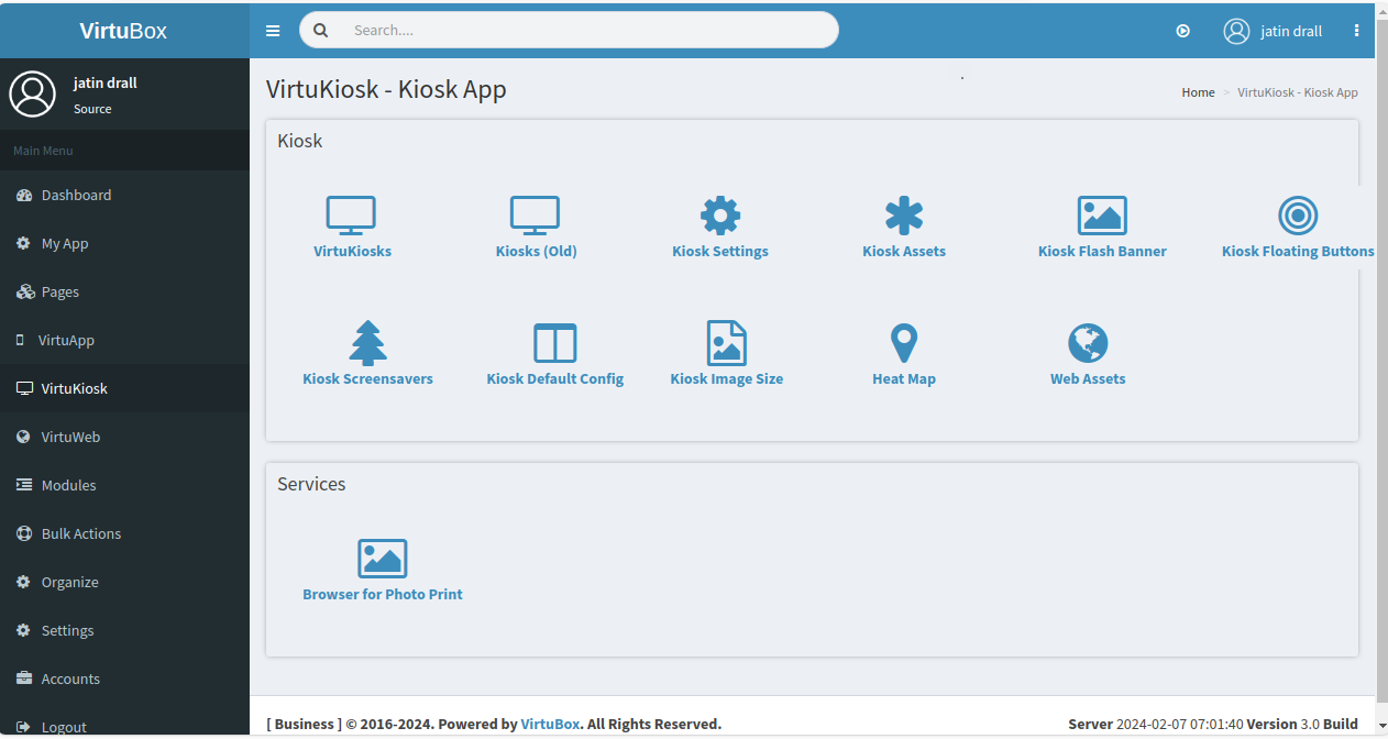 screenshot of VirtuKiosk